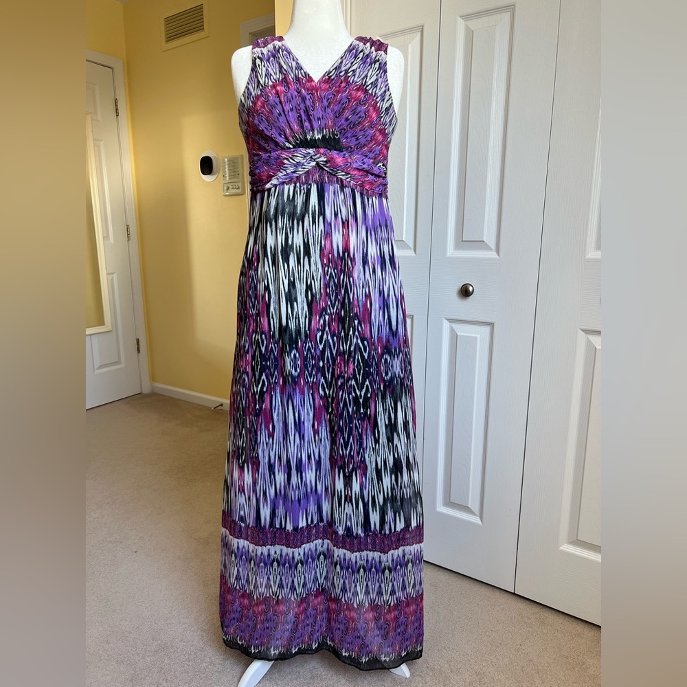 Sleeveless Print Maxi Dress